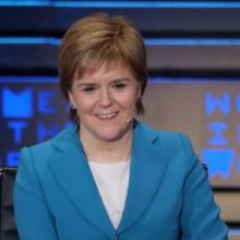 Scotland's First Minister Nicola Sturgeon during the Women In The World Summit