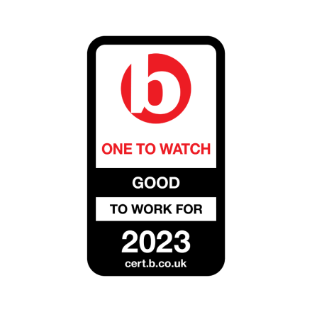 The best companies ones to watch 2023 accreditation badge
